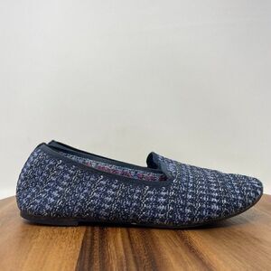 Skechers Shoes Women's Size 8 Cleo Newford Slip On Ballet Flats Knit Navy Blue